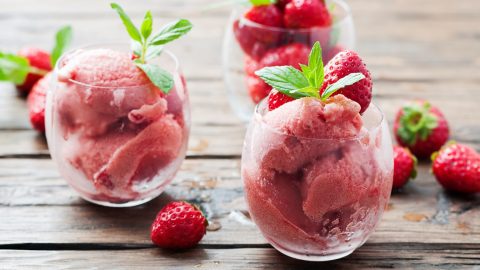 Strawberry Sorbet - A Wonderful Taste